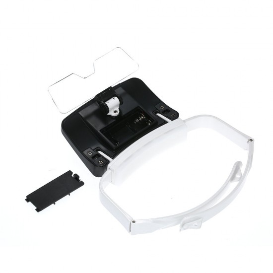 LED Headband Magnifier Glasses Interchangeable 5 Replaceable Lenses 1.0X/1.5X/2.0X/2.5X/3.5X Magnifier Headlight Dental Loupes