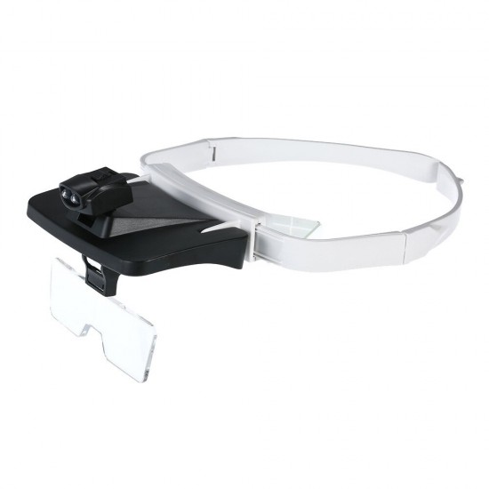 LED Headband Magnifier Glasses Interchangeable 5 Replaceable Lenses 1.0X/1.5X/2.0X/2.5X/3.5X Magnifier Headlight Dental Loupes