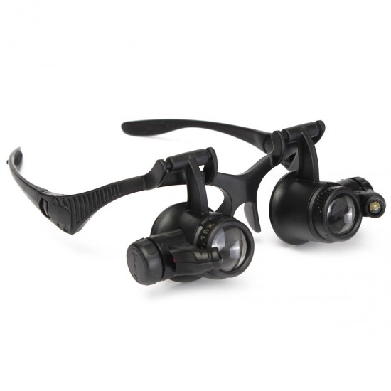 LED Light Magnifier Loupe Glasses 10X 20X 25X 15X Binocular Lens Magnify Repair LED Light Magnifier Loupe Glasses 10X 20X 25X 15X Binocular Lens Magnify Repair