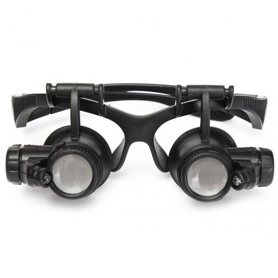 LED Light Magnifier Loupe Glasses 10X 20X 25X 15X Binocular Lens Magnify Repair LED Light Magnifier Loupe Glasses 10X 20X 25X 15X Binocular Lens Magnify Repair