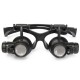 LED Light Magnifier Loupe Glasses 10X 20X 25X 15X Binocular Lens Magnify Repair LED Light Magnifier Loupe Glasses 10X 20X 25X 15X Binocular Lens Magnify Repair