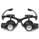 LED Light Magnifier Loupe Glasses 10X 20X 25X 15X Binocular Lens Magnify Repair LED Light Magnifier Loupe Glasses 10X 20X 25X 15X Binocular Lens Magnify Repair