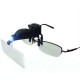 MG19157-2 1.5X 2.5X 3.5X LED Light Eye Glasses Low Vision Clip Magnifying Glass Loupe with LED Light