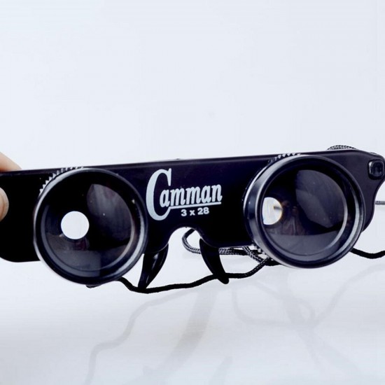 Magnifier Glasses Style Fishing Optics Binoculars Telescope Hiking Concert Football Game Outdoor -Black