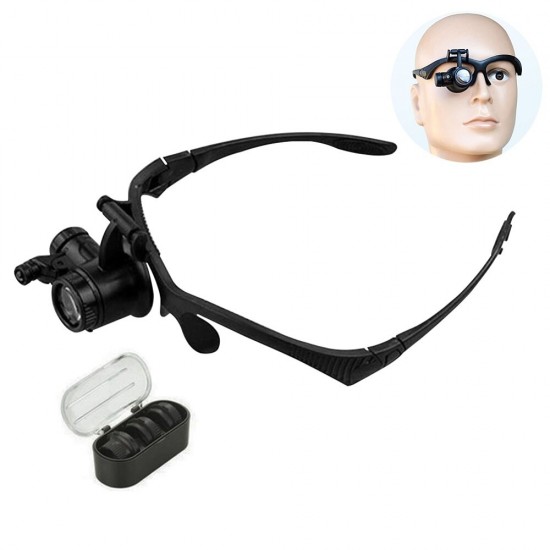 Magnifying Glass Magnifier Single Eye Multifunctional Headband LED Light Jeweler Repair with Lens Magnifying Glass Magnifier Single Eye Multifunctional Headband LED Light Jeweler Repair with Lens