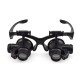 10X/15X/20X/25X Portable Head Wearing Double Eye Magnifying Glass 2 LED/8 Lens Jewelry Watchmaker Magnifiers 10X/15X/20X/25X Portable Head Wearing Double Eye Magnifying Glass 2 LED/8 Lens Jewelry Watchmaker Magnifiers