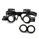 10X/15X/20X/25X Portable Head Wearing Double Eye Magnifying Glass 2 LED/8 Lens Jewelry Watchmaker Magnifiers