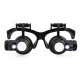 10X/15X/20X/25X Portable Head Wearing Double Eye Magnifying Glass 2 LED/8 Lens Jewelry Watchmaker Magnifiers 10X/15X/20X/25X Portable Head Wearing Double Eye Magnifying Glass 2 LED/8 Lens Jewelry Watchmaker Magnifiers