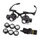 10X/15X/20X/25X Portable Head Wearing Double Eye Magnifying Glass 2 LED/8 Lens Jewelry Watchmaker Magnifiers 10X/15X/20X/25X Portable Head Wearing Double Eye Magnifying Glass 2 LED/8 Lens Jewelry Watchmaker Magnifiers