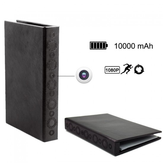 1080P Hardcover Book Motion Detective Hidden Camera with Night Vision Long Time Standby for 2 Years