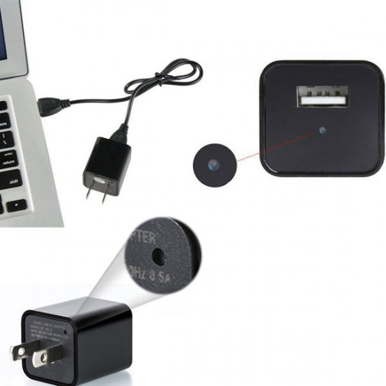 32GB 1080P HD USB Charger Adapter Mini Motion Hidden Camera DVR Security US Plug