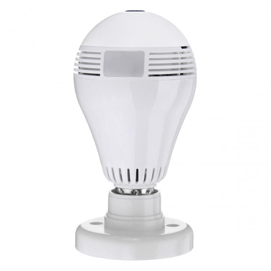 360 Degree FishEye Panoramic Full HD 1080P WiFi IR Camera Light Bulb Remote Monitoring