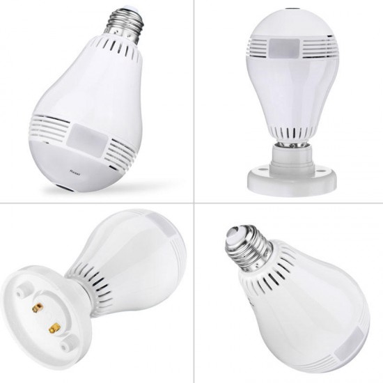 360 Degree FishEye Panoramic Full HD 1080P WiFi IR Camera Light Bulb Remote Monitoring 360 Degree FishEye Panoramic Full HD 1080P WiFi IR Camera Light Bulb Remote Monitoring