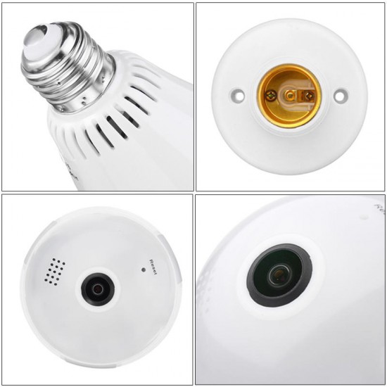 360 Degree FishEye Panoramic Full HD 1080P WiFi IR Camera Light Bulb Remote Monitoring 360 Degree FishEye Panoramic Full HD 1080P WiFi IR Camera Light Bulb Remote Monitoring