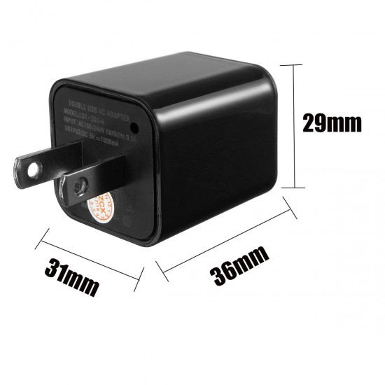 8GB Mini 1080P HD DVR USB Charging Power Adapter Hidden Camera Video Recorder