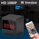 Brown A10 HD 1080P WIFI Night Vision Camera Electronic Clock IP Camera