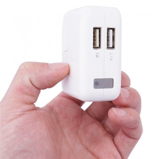 Mini 2 Port USB Wall Charger Hidden Camera 1080P HD DVR Recorder Motion Detection Power Adapter