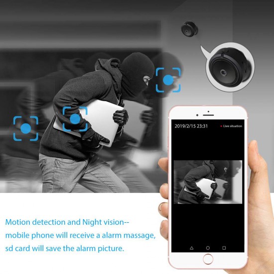 HD 1080P Mini WiFi Camera Pocket Body Camera Remote Monitor CCTV Webcam Video Wireless IR Night Vision Home Security DVR Camcord HD 1080P Mini WiFi Camera Pocket Body Camera Remote Monitor CCTV Webcam Video Wireless IR Night Vision Home Security DVR Camcord