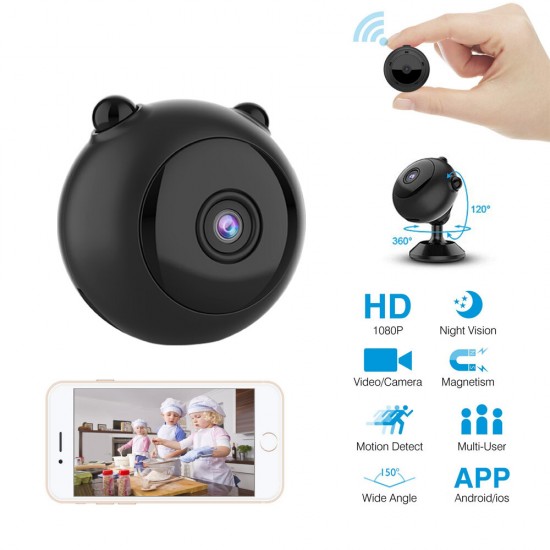 Baby Monitor Mini IP Camera Night Vision Wifi Camera Motion Detections Recorder IP Camera Remote Control PTZ Control