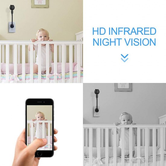 Baby Monitor Mini IP Camera Night Vision Wifi Camera Motion Detections Recorder IP Camera Remote Control PTZ Control