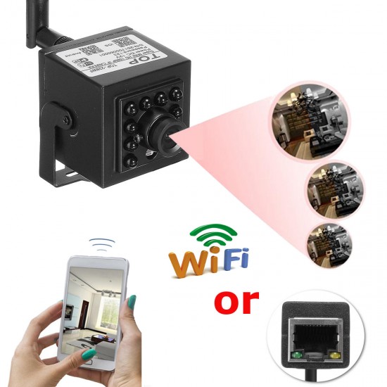 Mini 1.0 Megapixel 720P HD WIFI Hidden Network IP/P2P IR Night Vision Camera Pinhole Security Camera for Android iOS PC