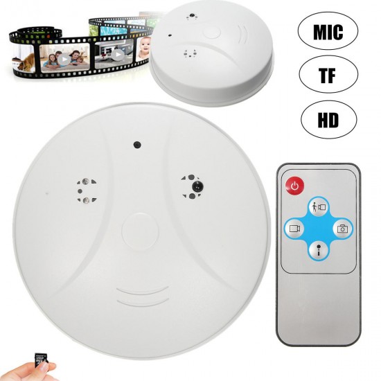 Mini HD DVR Hidden Camera Smoke Detector Motion Detection Video Recorder Camera