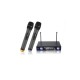 110V-220V Multifunction VHF Wireless Radio Dual Microphone System KTV Handheld Mic Household Amplifier