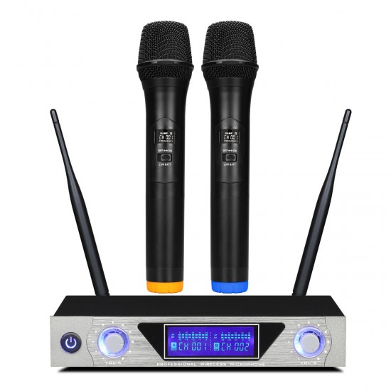 200-599 MHz Wireless Handheld Microphone System for Stage Karaoke KTV DJ 200-599 MHz Wireless Handheld Microphone System for Stage Karaoke KTV DJ