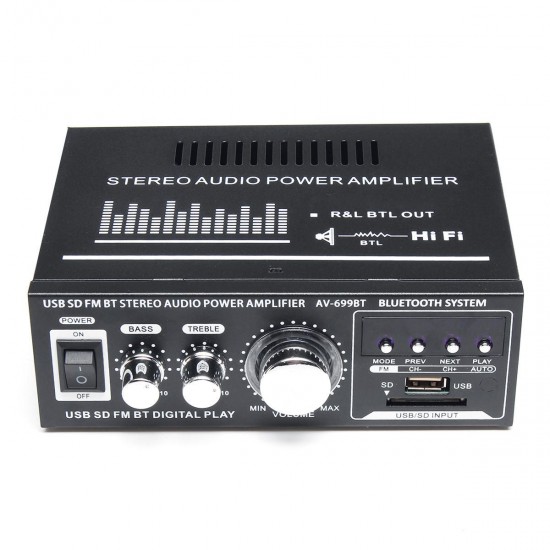 360W 110V/12V bluetooth Audio Stereo FM 2CH Amplifier Car Home USB SD MP3 US 360W 110V/12V bluetooth Audio Stereo FM 2CH Amplifier Car Home USB SD MP3 US
