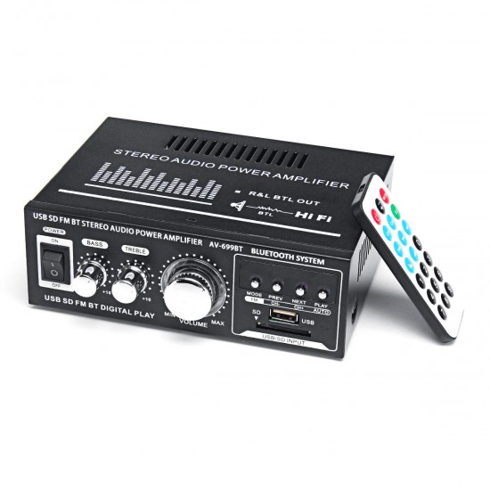360W 110V/12V bluetooth Audio Stereo FM 2CH Amplifier Car Home USB SD MP3 US 360W 110V/12V bluetooth Audio Stereo FM 2CH Amplifier Car Home USB SD MP3 US