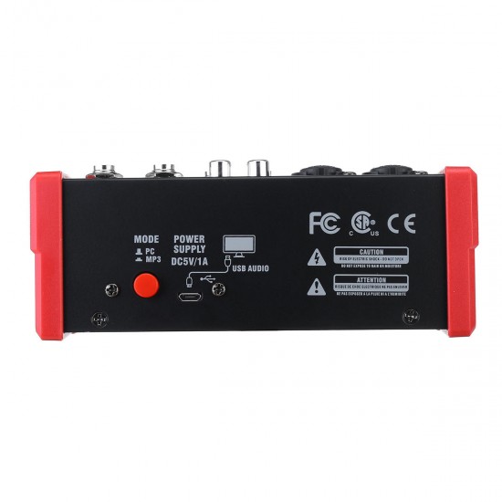 4 Channel Professional Line Mixing Live Audio Studio Sound Mixer Console 48V 4 Channel Professional Line Mixing Live Audio Studio Sound Mixer Console 48V