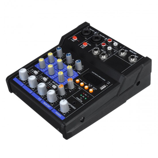4 Channel Professional Line Mixing Live Audio Studio Sound Mixer Console 48V