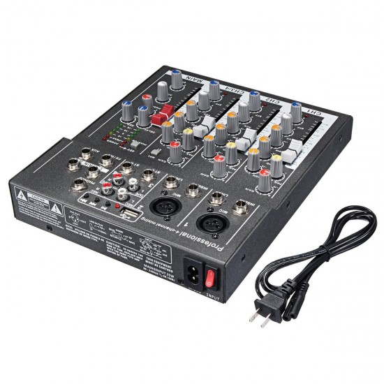 4 Channel Professional Live Mixing Studio Audio Sound USB KTV Karaoke Mixer Console 4 Channel Professional Live Mixing Studio Audio Sound USB KTV Karaoke Mixer Console
