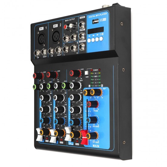 4 Channel bluetooth Professional Audio Mixer DJ Mic Mixing Console EU US Plug 4 Channel bluetooth Professional Audio Mixer DJ Mic Mixing Console EU US Plug