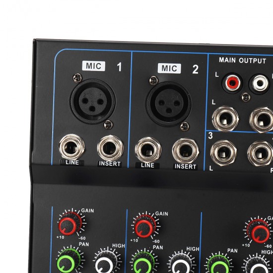 4 Channel bluetooth Professional Audio Mixer DJ Mic Mixing Console EU US Plug