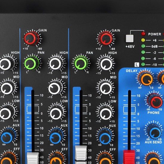 4 Channel bluetooth Professional Audio Mixer DJ Mic Mixing Console EU US Plug