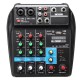 4 Channels USB Portable Mixer bluetooth Record Live Studio DJ Audio Mixing Console