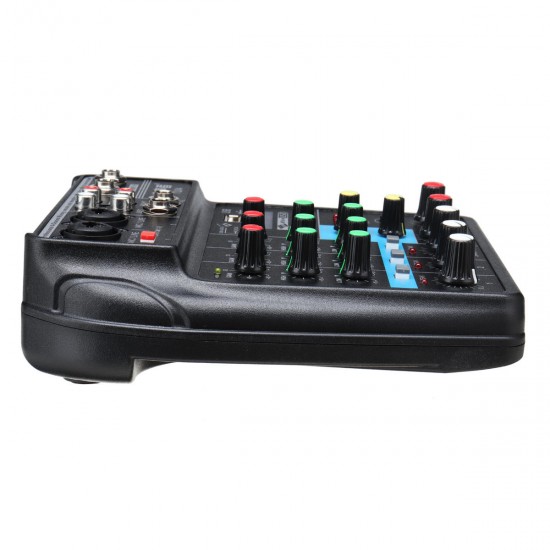 4 Channels USB Portable Mixer bluetooth Record Live Studio DJ Audio Mixing Console