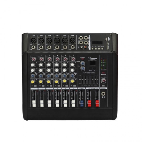 4/8/10 Channel 16DSP USB Plug Professional Audio Mixer with bluetooth Function