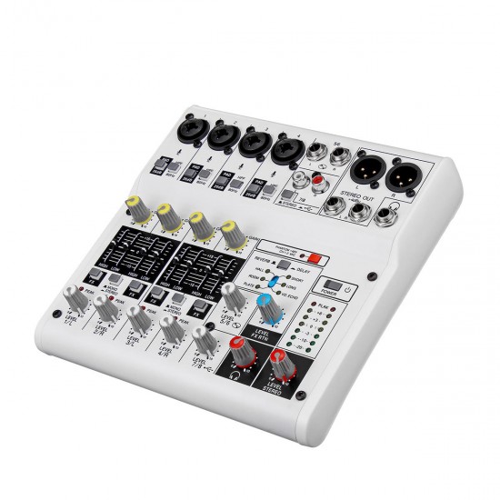 6/8 Channel USB2.0 48V Audio Mixer Mixing Console for Family KTV Speach Meeting