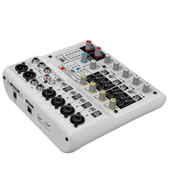 6/8 Channel USB2.0 48V Audio Mixer Mixing Console for Family KTV Speach Meeting 6/8 Channel USB2.0 48V Audio Mixer Mixing Console for Family KTV Speach Meeting