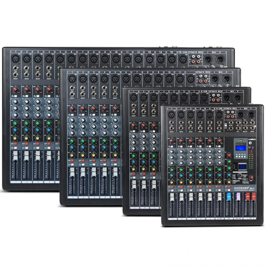 6/812/16 Channel 35W Audio Mixer Mixing Console DJ 99 DSP Effects Digital USB bluetooth 48V Phantom Power Stereo Sound