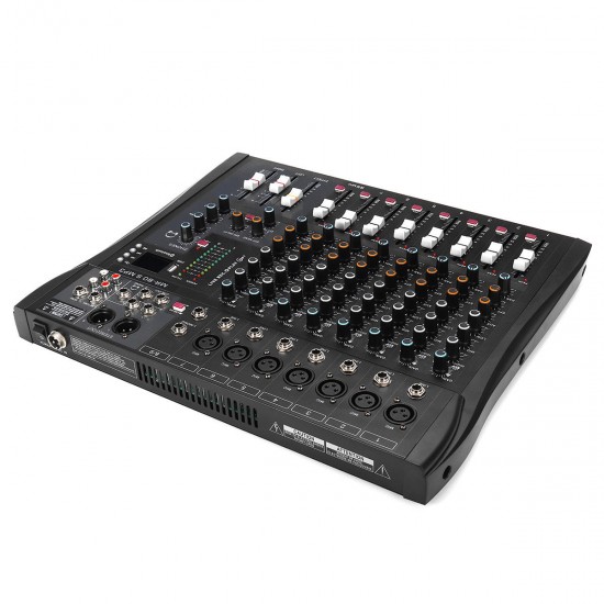 9 Channel 3 Band Professional bluetooth Audio Mixer Console Studio USB DJ Sound Mixing