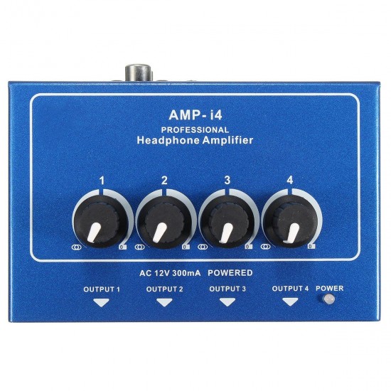 AMP-i4 Miniprofessional Portable 4 Channel Headphone Audio Stereo Amplifier Mixer AMP-i4 Miniprofessional Portable 4 Channel Headphone Audio Stereo Amplifier Mixer