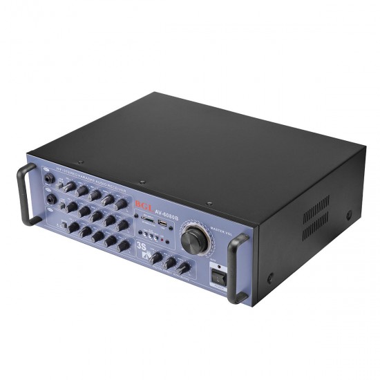 AV-6080B 150W+150W Amplifier Support 2 Microphone Memory Card USB