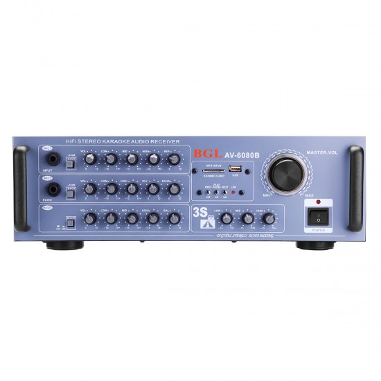 AV-6080B 150W+150W Amplifier Support 2 Microphone Memory Card USB