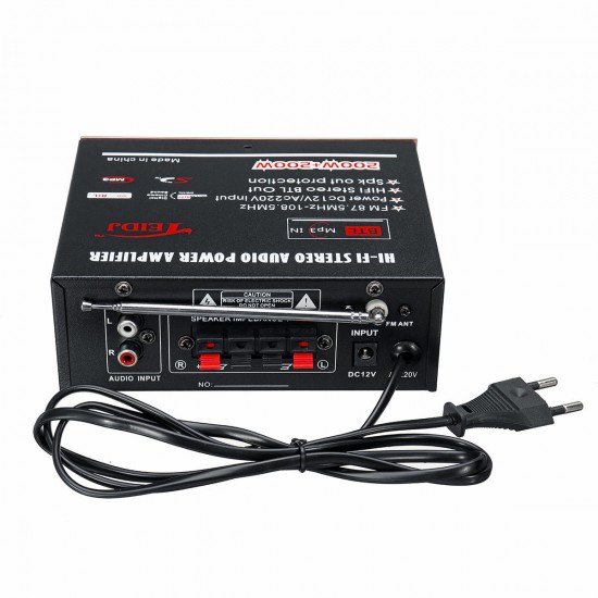 BT-118 bluetooth 2x10W Bass HIFI Lossless Amplifier 220V EU With Remote Control Support FM Memory Card USB Microphone BT-118 bluetooth 2x10W Bass HIFI Lossless Amplifier 220V EU With Remote Control Support FM Memory Card USB Microphone