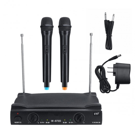 W-970D VHF Wireless Handheld Microphone System for Stage KTV Speech Meeting W-970D VHF Wireless Handheld Microphone System for Stage KTV Speech Meeting