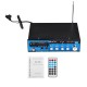 DC 12V AC 220V LCD bluetooth Power Amplifier MP3 Aux in FM Radio With Remote