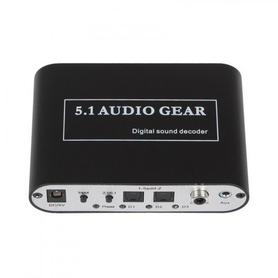 Digital Audio Decoder 5.1 Audio Gear DTS/AC-3/6CH Audio Converter LPCM To 5.1 Analog Output 2.1 Digital Audio Decoder 5.1 Audio Gear DTS/AC-3/6CH Audio Converter LPCM To 5.1 Analog Output 2.1